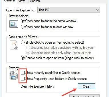 چگونه با استفاده از Folder Options تاریخچه ی ویندوز اکسپلورر را پاک کنیم ؟