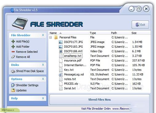 چگونه با نرم افزار File Shredder  اطلاعات را بدون امکان ریکاوری حذف کنیم؟