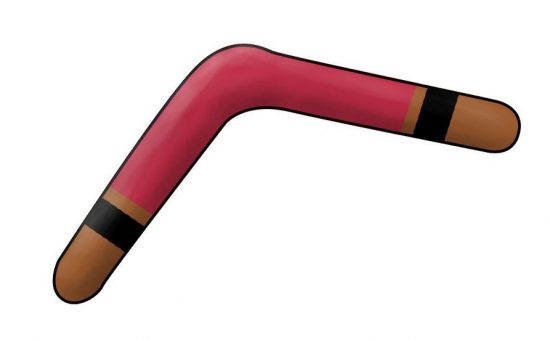 چگونه یک بومرنگ (boomerang) رسم کنیم؟