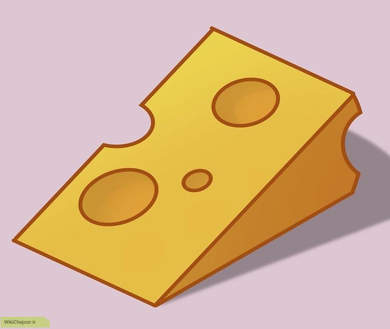 چگونه پنیر کارتونی نقاشی کنیم؟