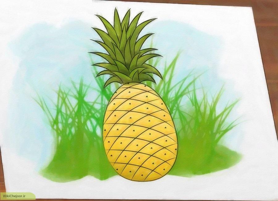 چگونه آناناس نقاشی کنیم؟