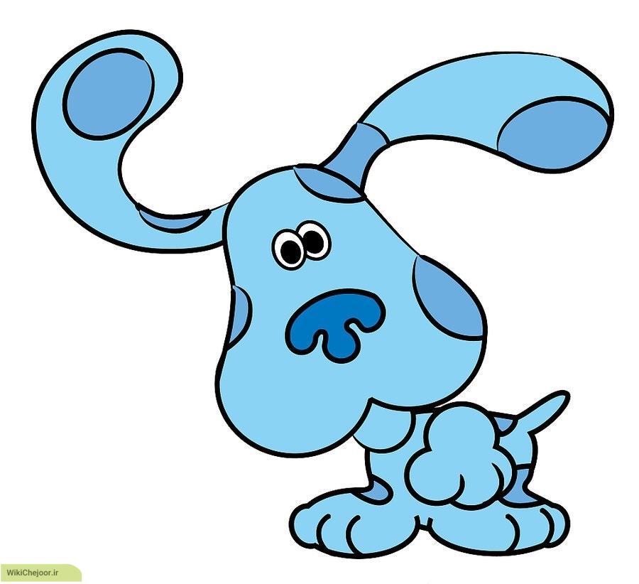 چگونه یک سگ کارتونی آبی رنگ نقاشی کنیم؟